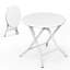 Table d'appoint pliante 18 po en métal blanc-123159130
