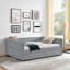 Daybed With Trundle Upholstered Tufted Sofa Bed, With Two Drawers, Queen Size, Boucle Fabric,-944586951