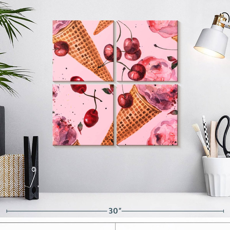Crème glacée à la cerise Yarlin, H 18 po x l 18 po