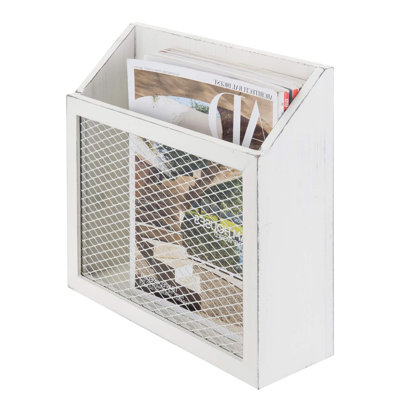Oshie Solid Wood Free Standing Magazine Rack