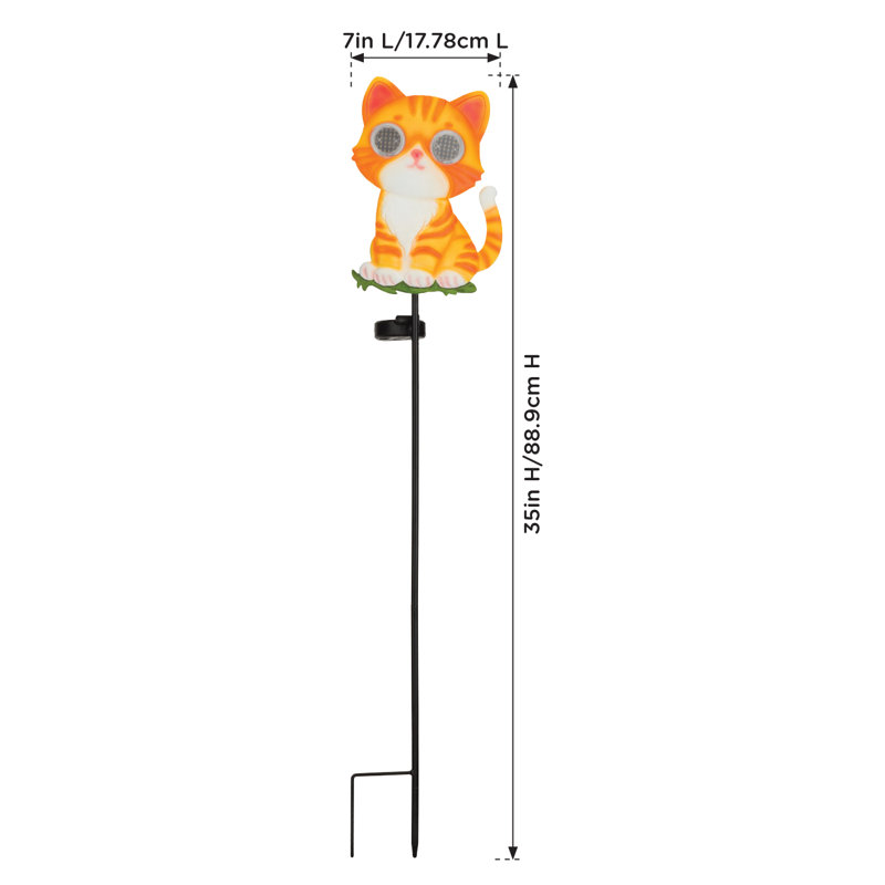 Eye Roller Solar Stake - Cat