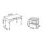 Petit bureau et chaise de style français