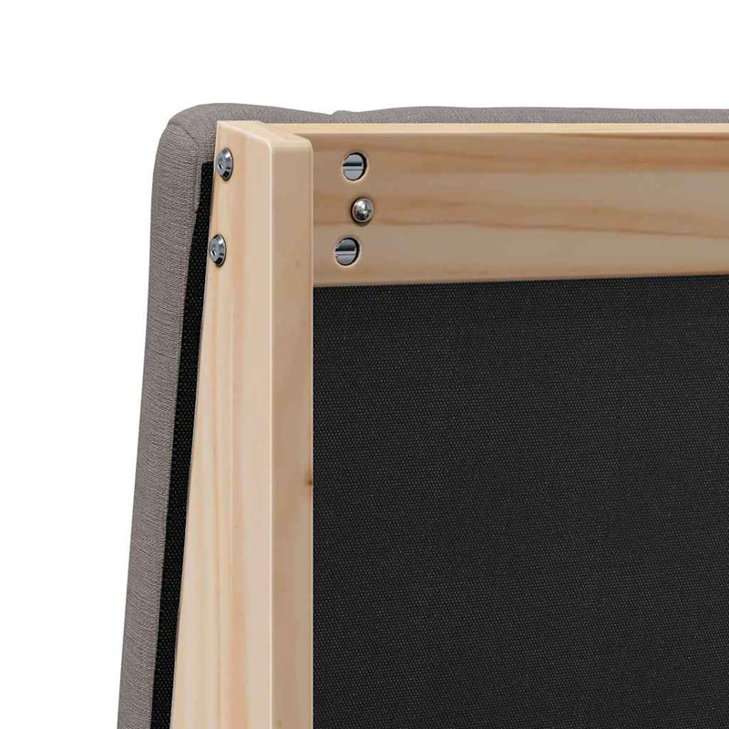 Solid Wood Headboard, Taupe, Brown, DE Size - 180 x 220 cm
