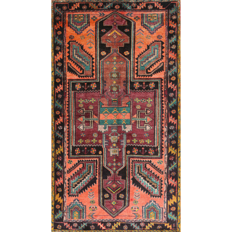 Tapis orange Southwestern, Rectangle 5 pi x 8 pi