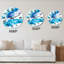 Horloge murale moderne Blue Wave-1310919472