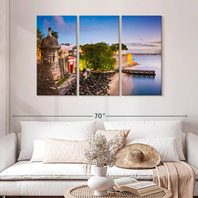 Sebbie San Juan, Porto Rico, coucher de soleil, H 32 po x l 50 po