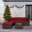 Ensemble de patio complet 5 pièces avec coussins-333236705-333236704