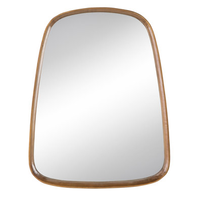 27"X37" Wood Frame Mirror For Living Room, Bathroom, Entryway - Classic Minimalist Design, Adds Charm With Home Fits Entryway, Style