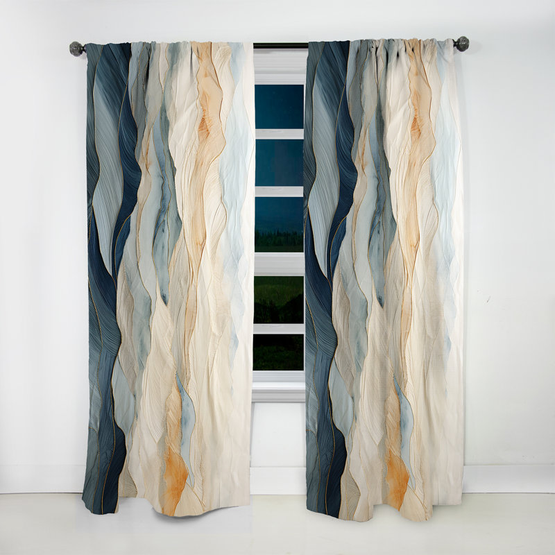 Majestic Mountain Peaks - Mountains Blackout Nature Curtain - 1 Panel, 52" W x 90" L