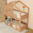 Wood House Bunk Bed with Ladder-1540534042
