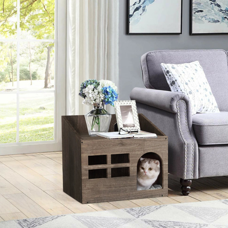 Desloge Wood Litter Box Enclosure
