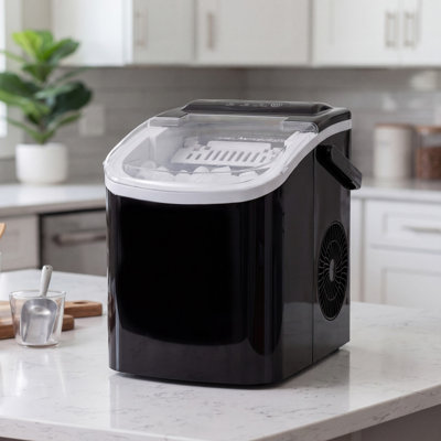 Compact Countertop Ice Maker 26 lbs/24H, Black