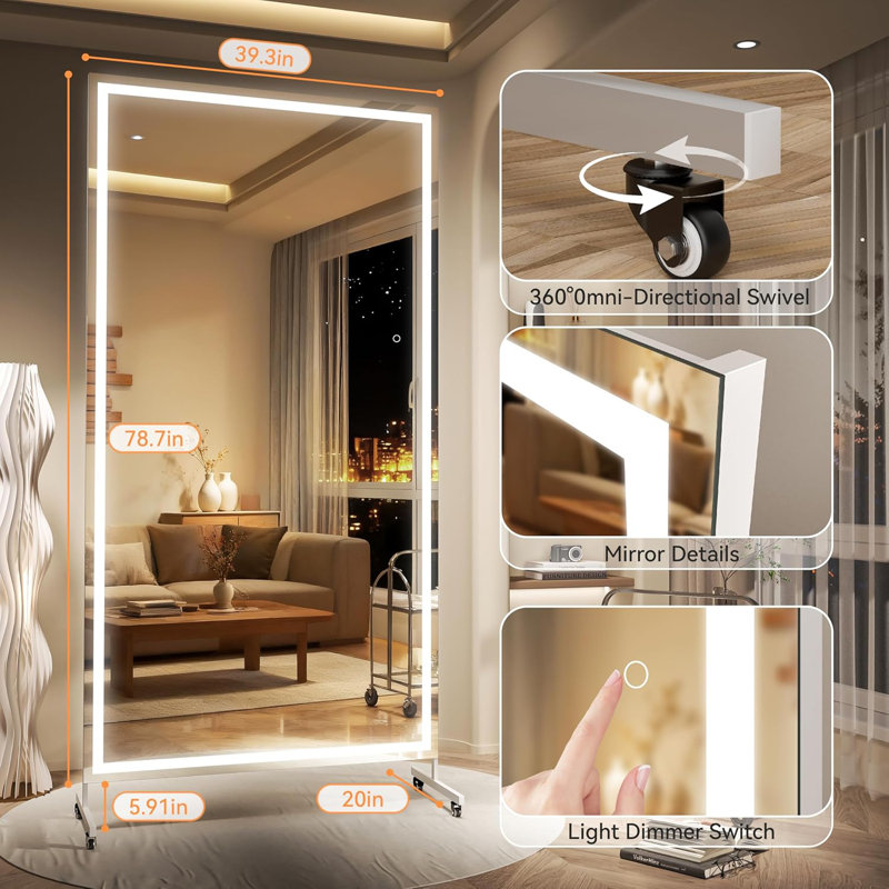 Miroir Home Gym, 79 po x 39 po 
