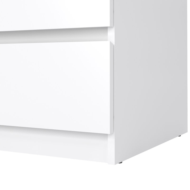 Caton 3 - Drawer Chest of Drawers, White High Gloss