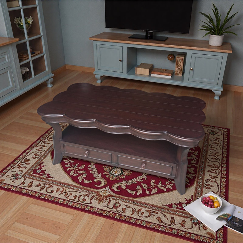 American Retro Style Coffee Table, Dark Brown, Dark Brown