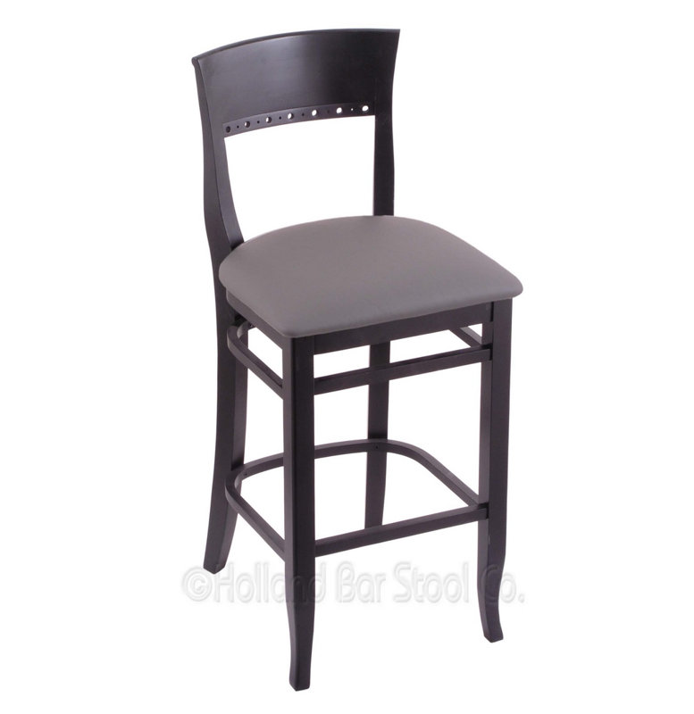 Tabouret 30 ", Noir, Charbon graphique, Tabouret de comptoir (siège d'une hauteur de 25 p