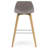 Randolph Upholstered Bentwood Mid-Century Modern Bar & Counter Stool with Chrome Footrest-968411475