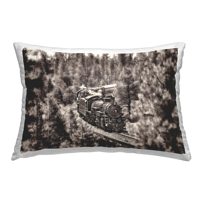 Coussin décoratif Train on Curving Path par David Drost