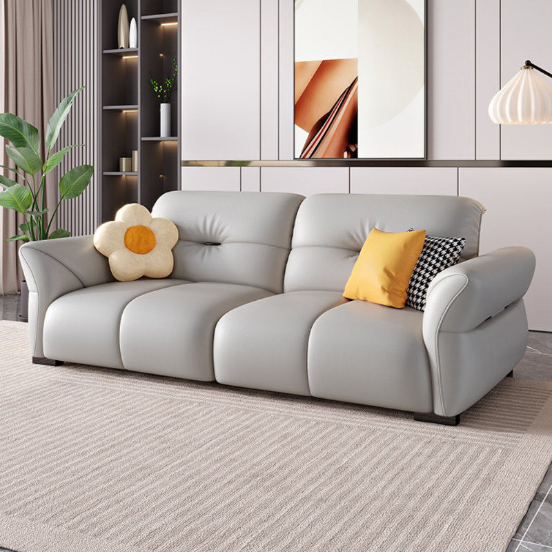 Minimalist Casual Sofa, Gray, 32.6”H x 74.8”W x 36.6”D