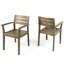 Ensemble de salle à manger d'extérieur moderne en bois (6 chaises et 1 table), idéal pour les repas en famille et pour recevoir des invités.