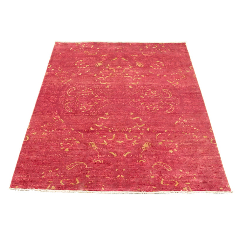 Tapis unique en laine noué à la main 6 pi 1 po x 8 pi 4 po New Age Lahore Finest Carya