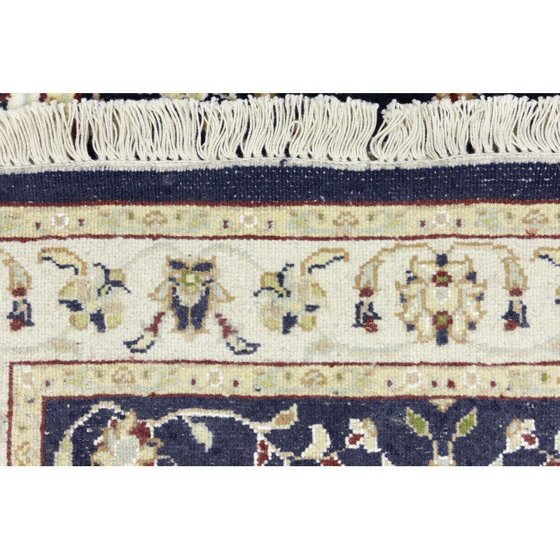 Tapis bleu Indo Nain Marna, Tapis de couloir 2 pi 5 po x 8 pi