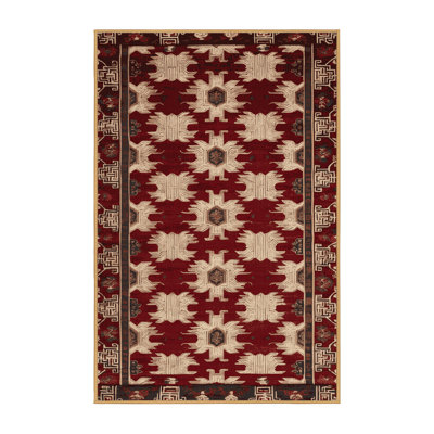 Machine Washable Art Deco Brown Area Rug