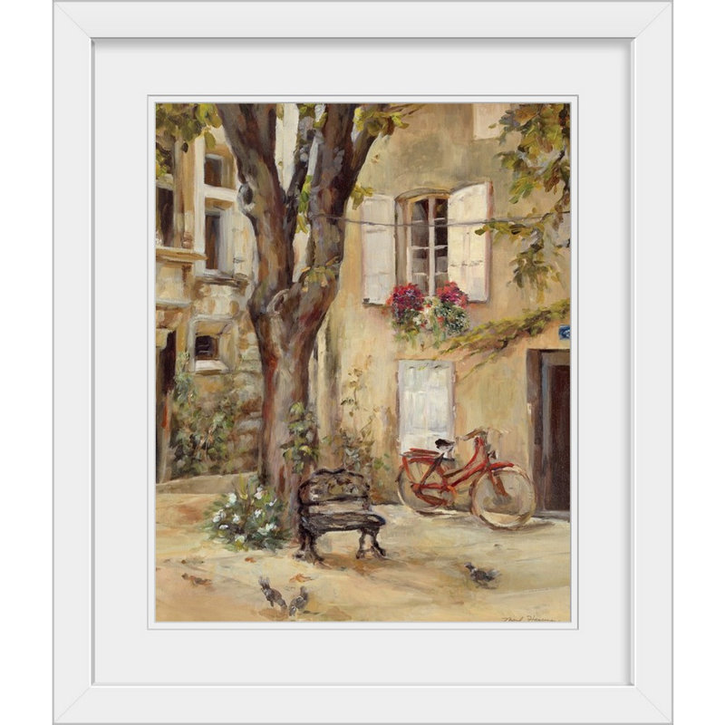 Provence Village I, reproduction d'art, H 28 po x l 24 po x p 1 po, Cadre blanc