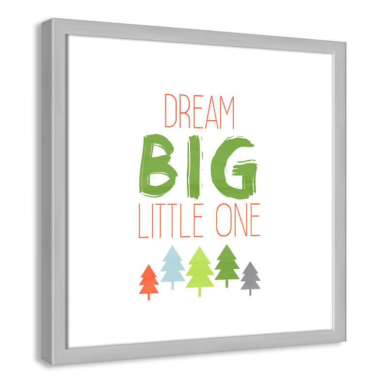 Dino Brave 2, art encadré, 16" H x 16" W x 1.18" D, Encadré de boîte argent