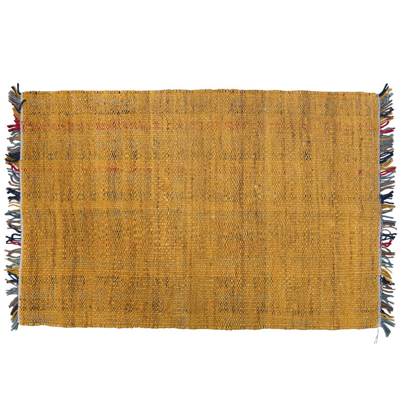 Tapis tissé en jute avec frange