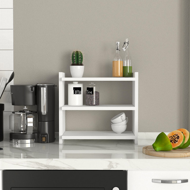 Lykan Cabinet Shelving Rack, White