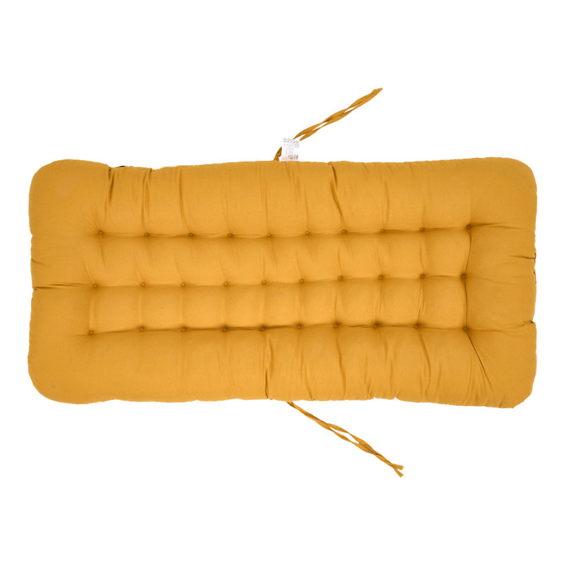 Chair Cushion with Elastic and Tie Straps, Yellow