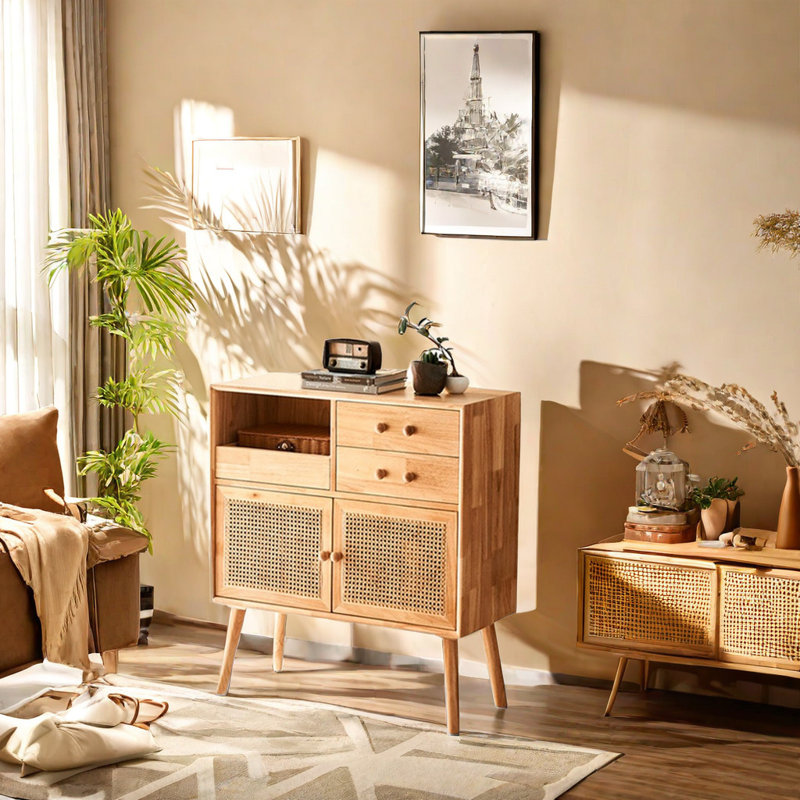 Petite armoire d'appoint moderne simple en bois massif