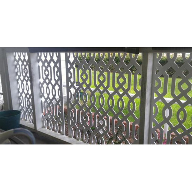48'' x 32'' Azzaria Vinyl Privacy Screen, White