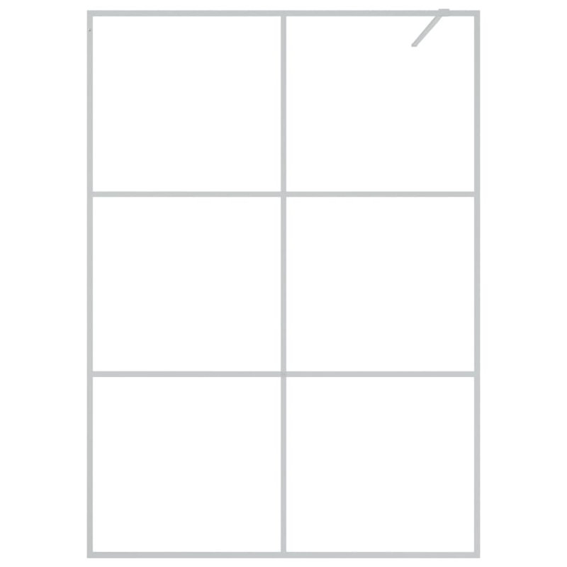 Strecker 1400mm W x 1950mm H Framed with Clear Glass, Silver