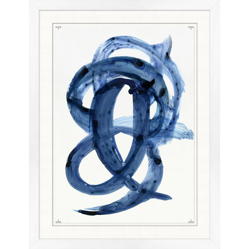 «Blue Fluidité 2» par Thom Filicia - reproduction d'art encadrée