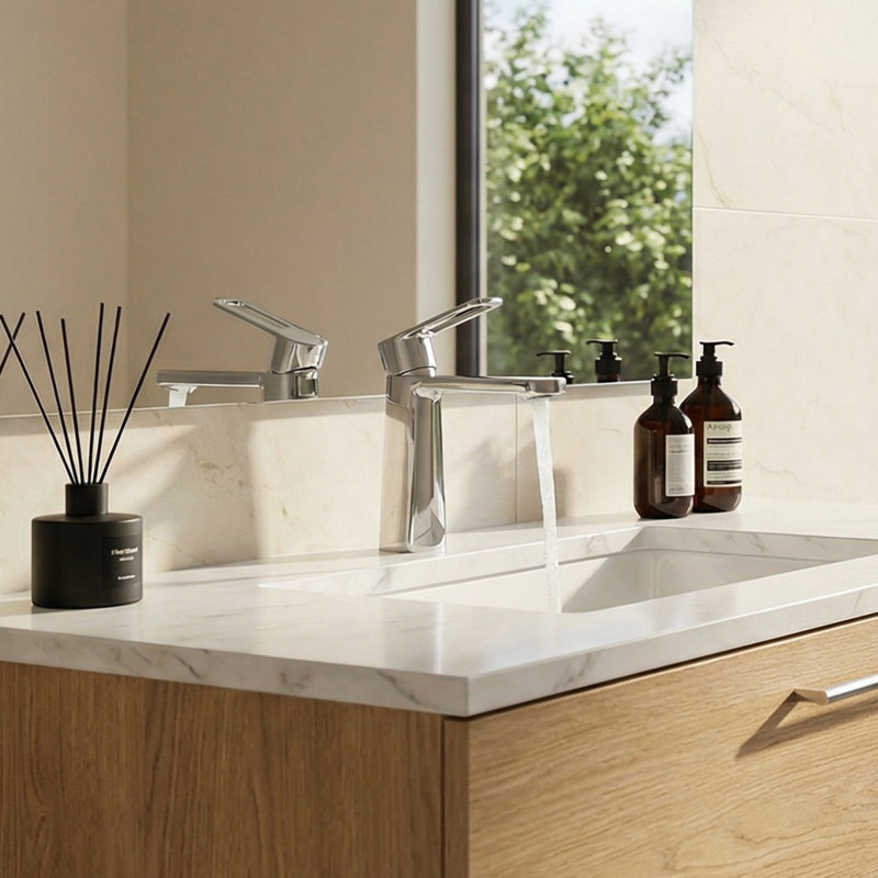 Paula Single Hole Single-Handle Bathroom Faucet, Polished Chrome