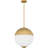 Makram 2-Light Brushed Gold Pendant Light