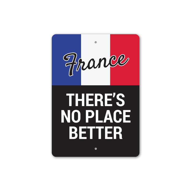 Plaque en aluminium French Pride, H 18 po x l 12 po x P 0,06 po