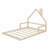 Floor Bed With House-Shaped Headboard-269340404