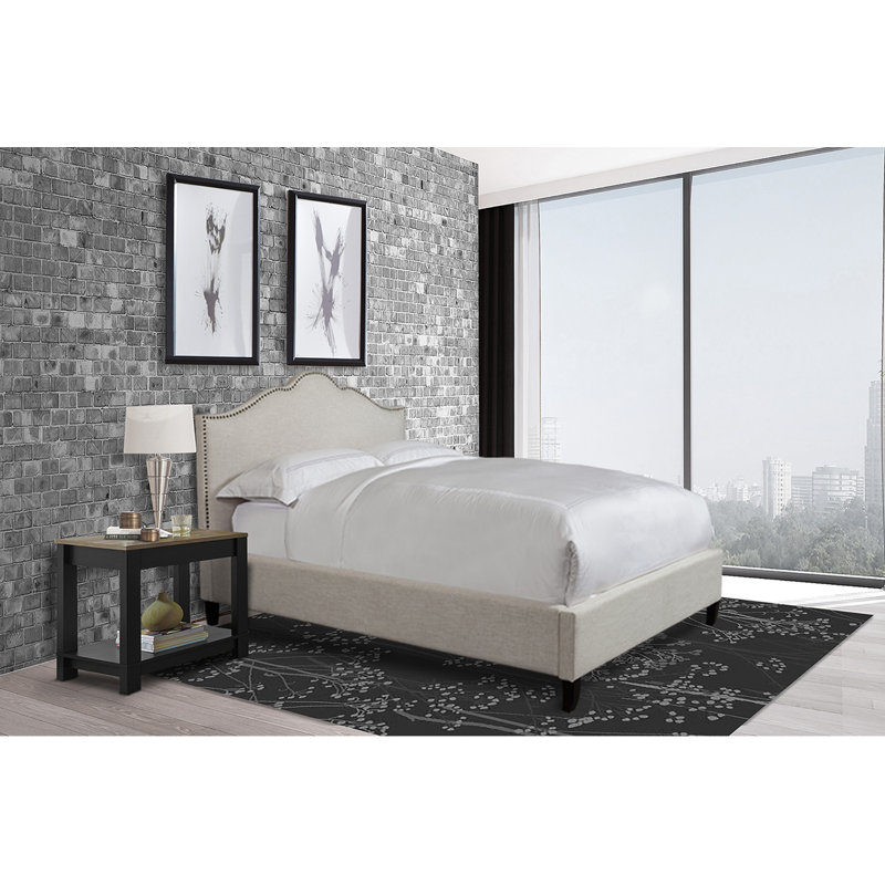 Jamie Upholstered Standard Bed, Natural, California King