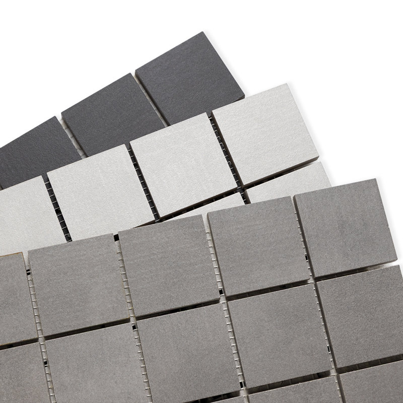 Studio 2" x 2" Matte Porcelain Mosaic Floor and Wall Tile, Gris