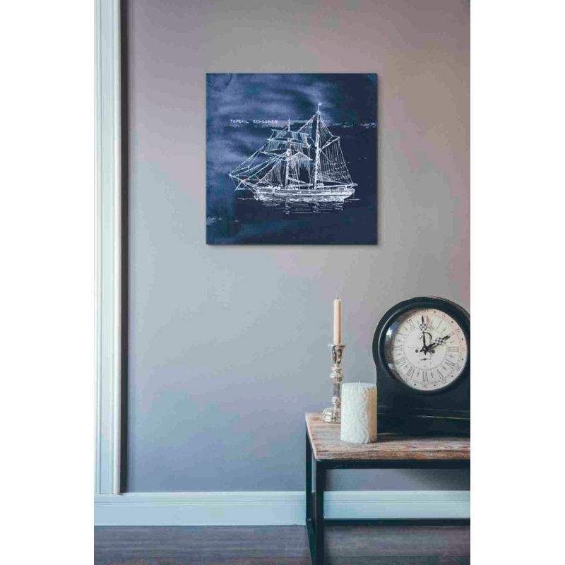 «Sailing Ships III» par Wild Apple Portfolio, art mural sur toile, H 18 po x l 18 po x P 0,75 po, Voilier V