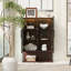 Vitrine lumineuse avec porte en verre trempé, armoire vitrée à DEL en métal, style minimaliste moderne, pour le salon, le bureau