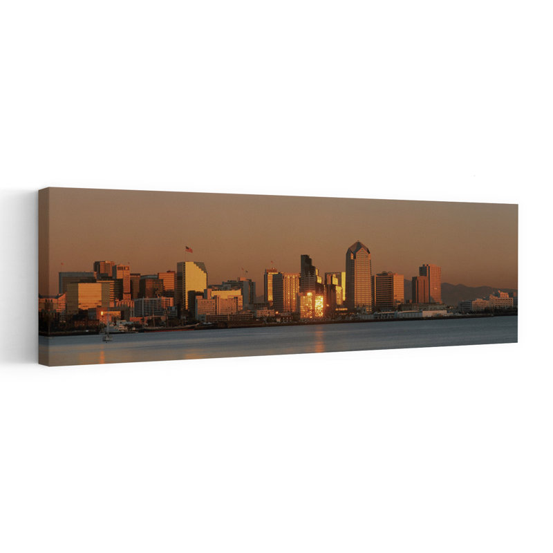San Diego Skyline At Sunset by J Sohm/VOA LLC - Wrapped Canvas Panoramic Print, 50.8 cm H x 152.4 cm W