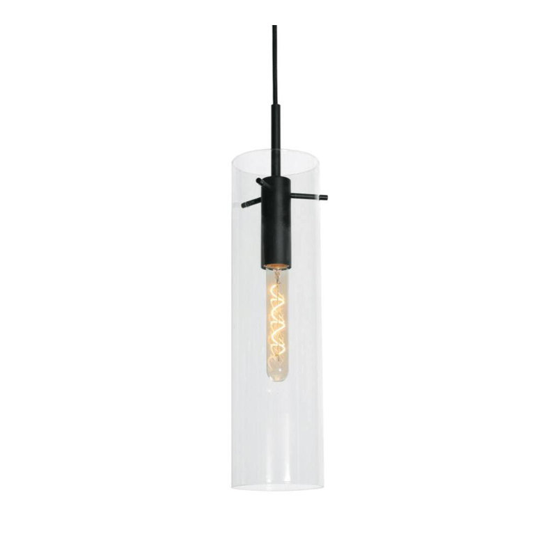 Luminaire suspendu 1 lumière Guglielmo, Noir