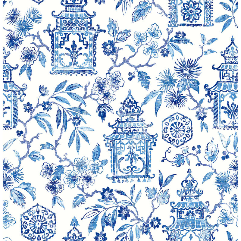 Papier peint adhésif Clabaugh, Bleu