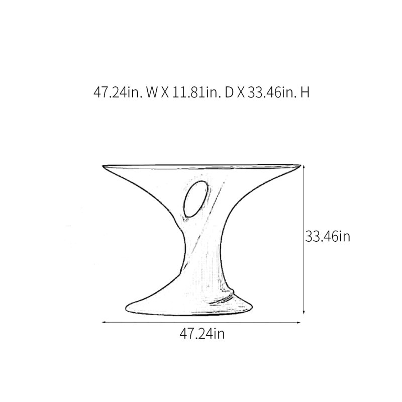 Modern Minimalist Art Console Table, Gray