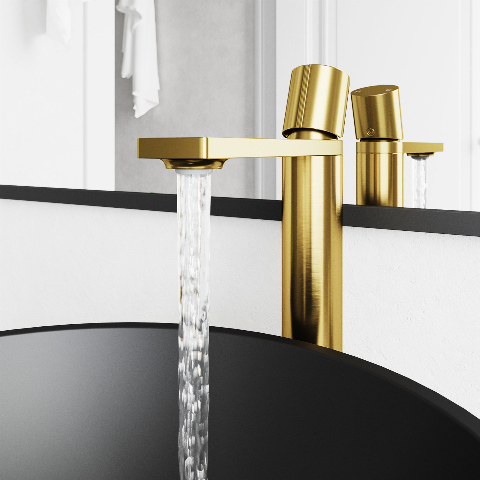 Gotham Vessel Bathroom Faucet, Matte Gold