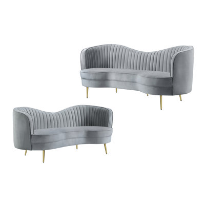 2 - Piece Velvet Living Room Set